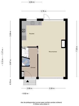 Floorplan - Doctor H. Mollerstraat 51, 5683 HP Best